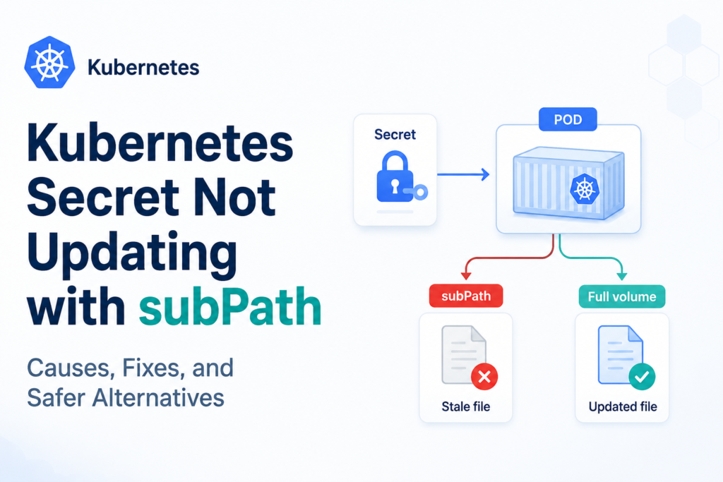 kubernetes secret volume not updating subpath